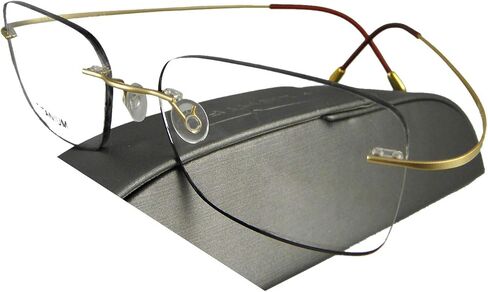 Rimless Titanium Eyeglass frames Men Hingeless Light weight 55-18-140 in Kuwait