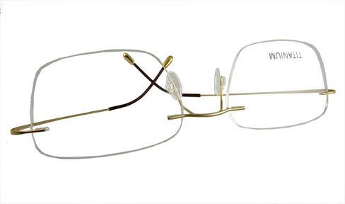 Rimless Titanium Eyeglass frames Men Hingeless Light weight 55-18-140 in Kuwait