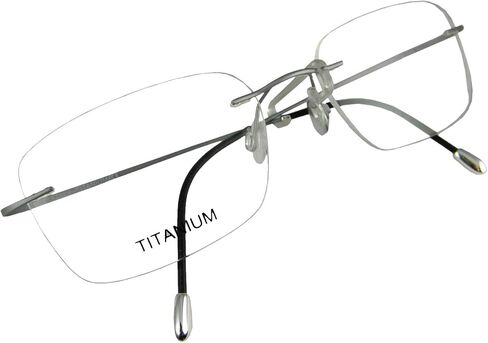 Rimless Titanium Eyeglass frames Men Hingeless Light weight 55-18-140 in Kuwait
