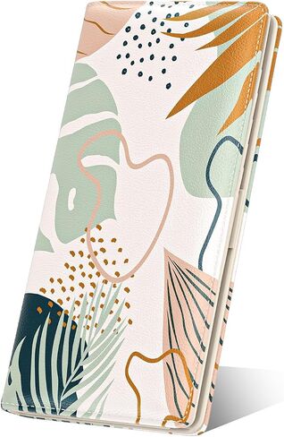 Nipichsha Womens Wallet, RFID Slim Wallets for Women, Thin Ladies Credit Card Holder Wallet, Cute Leather Bifold Clutch Billfold with 11 Card Slots & ID Window (Boho Leaves) in Saudi Arabia