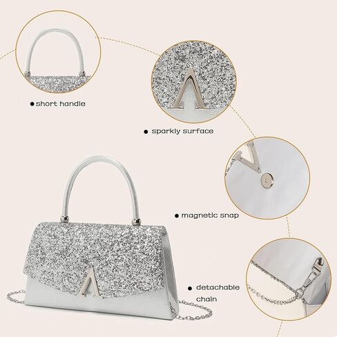 Sparkly Evening Handbag Glitter Clutch Bags for Women Bridal Wedding Purse for Prom Cocktail Party Clutches in Saudi Arabia