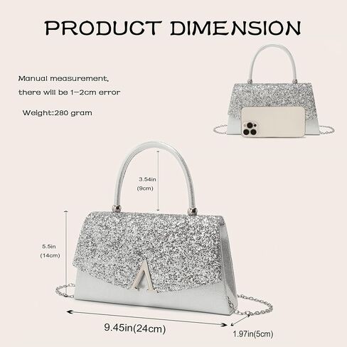 Sparkly Evening Handbag Glitter Clutch Bags for Women Bridal Wedding Purse for Prom Cocktail Party Clutches in Saudi Arabia