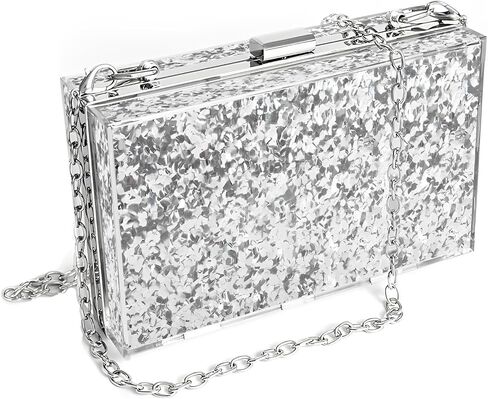 Acrylic Purses and Handbags, Mixed Color Sequins Acrylic Evening Bag,Fashion Lovely Shoulder Bag for Dinner Party Travel in Saudi Arabia
