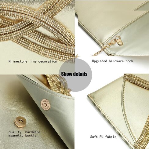 CARIEDO Women's Evening Bag Elegant Clutch Delicate PU Leather Flap Handbag Prom Wedding Party in Saudi Arabia