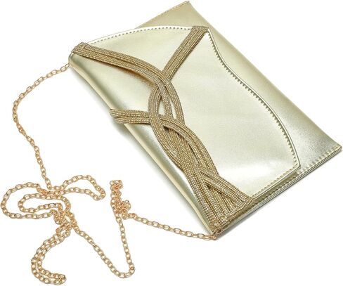 CARIEDO Women's Evening Bag Elegant Clutch Delicate PU Leather Flap Handbag Prom Wedding Party in Saudi Arabia