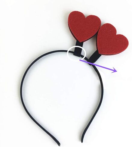appuivbt Funny Love Heart for Arrow Boppers Headband Valentines Day Elastic Hair Hoop Hair Accessories for Holiday Costume Party in Saudi Arabia