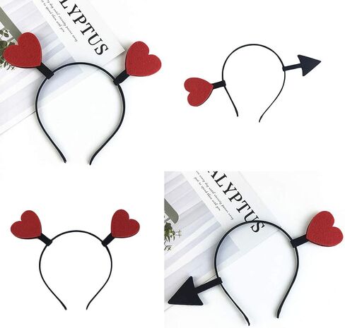 appuivbt Funny Love Heart for Arrow Boppers Headband Valentines Day Elastic Hair Hoop Hair Accessories for Holiday Costume Party in Saudi Arabia