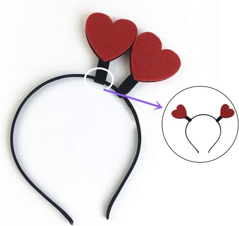 appuivbt Funny Love Heart for Arrow Boppers Headband Valentines Day Elastic Hair Hoop Hair Accessories for Holiday Costume Party in Saudi Arabia