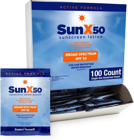 SunX50 25-Packets of Broad Spectrum SPF50 Lotion in Saudi Arabia