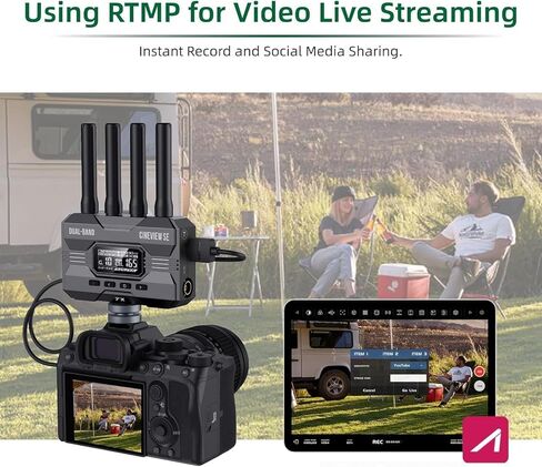 Accsoon CineView SE Multispectrum Wireless HDMI&SDI Video Receiver, 2.4GHz+ 5GHz Dual-Band Transmission, Range of 1200 ft/350m, Latency 0.05s&1080P FHD, Easy to Use-Receiver Only in Kuwait