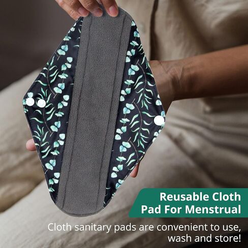 Langsprit Absorbent Reusable Menstrual Sanitary Pads/Washable Cloth Menstrual Period Pads,Reusable Panty Liners(Winter,M) in Saudi Arabia