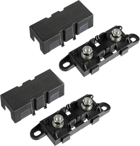 Kingsea 2 قطعة حامل فيوز متوسط ​​الطول، حامل فيوز AMG MEGA، حامل فيوز مثبت بمسمار Anm للقوافل والرافعة الشوكية والسيارة، أسود in Kuwait