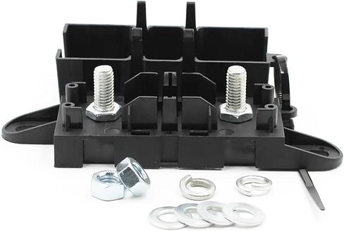 Kingsea 2 قطعة حامل فيوز متوسط ​​الطول، حامل فيوز AMG MEGA، حامل فيوز مثبت بمسمار Anm للقوافل والرافعة الشوكية والسيارة، أسود in Kuwait