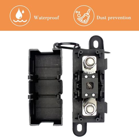 Kingsea 2 قطعة حامل فيوز متوسط ​​الطول، حامل فيوز AMG MEGA، حامل فيوز مثبت بمسمار Anm للقوافل والرافعة الشوكية والسيارة، أسود in Kuwait