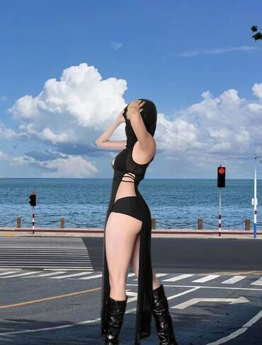 Gothic Rave Outfits Dresses for Women Festival Black Sexy Goth Clothes Rave Wear in Saudi Arabia