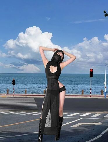 Gothic Rave Outfits Dresses for Women Festival Black Sexy Goth Clothes Rave Wear in Saudi Arabia