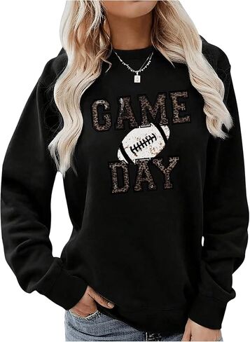 سويت شيرت نسائي من WDIRARA Game Day بأكمام طويلة ورقبة دائرية وكتف منسدل in Saudi Arabia