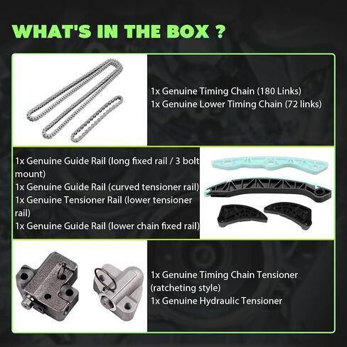 SCITOO Engine Timing Chain Kit - TS21181, 24321-25000, 24410-25001, 24420-25002, 24470-25051, TK167, TKDG240A, TK167Fit For Hyundai for Kia Sonata Sportage Tucson Forte Forte Koup Optima Rondo 2.4L in Saudi Arabia