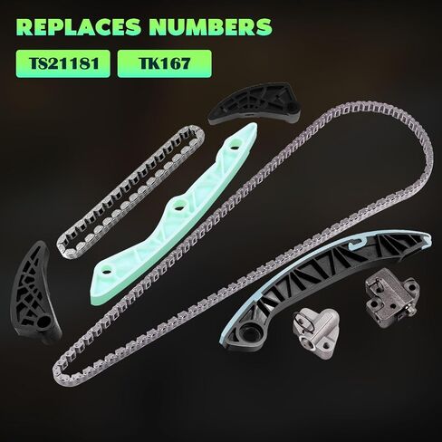 SCITOO Engine Timing Chain Kit - TS21181, 24321-25000, 24410-25001, 24420-25002, 24470-25051, TK167, TKDG240A, TK167Fit For Hyundai for Kia Sonata Sportage Tucson Forte Forte Koup Optima Rondo 2.4L in Saudi Arabia