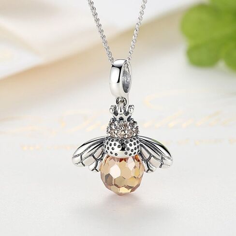 LeeFeel S925 Silver Beads Charm 925 Sterling Silver Mom Heart Animal Dog Bee Charms Fit Charm Bracelet & Necklace for Mother's Day in Saudi Arabia