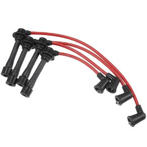 ACROPIX Car Spark Plug Coil Wires Ignition Coil Harness Cable 7mm Fit for Mazda Miata 1990-1997 1999-2000 1.6L 1.8L No.BPE818140A/B61P18140B - Pack of 4