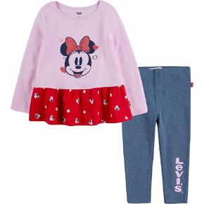 Levi's girls Long Sleeve T-shirt and Leggings 2-piece Outfit SetCasual Pants