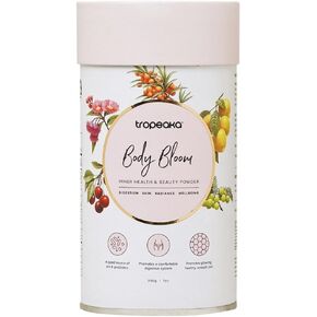 Tropeaka Body Bloom - Superfood Beauty Supplement, Supports Collagen Production for Glowing Skin, Hair & Nails, Prebiotic & Probiotics, Vegan, Dairy Free, Gluten Free, Non-GMO, 18oz (28 Servings)