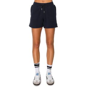 Cali1850 Women's Cloud Nine Fleece SweatShorts – Mide-Rise Shorts, Relaxed Boyfriend Fit, Elastic Drawstring Waistband