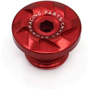 crazy sport Engine Oil Filler Screw Cap For HON CR150R/250R/250L/450R/450X/1000L CRF1000L CRF450R CR500R CBR250R/300R/500R/600RR/900RR/1000RR CB500F/500X/300F/650F/1000R/600F/900F (Red)