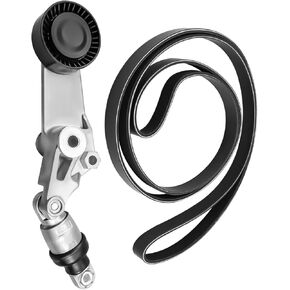 Serpentine Drive Belt Tensioner Kit Fit for Chevy Prizm Toyota Celica Corolla Matrix L4 1.8L 1998-2008, Belt Tensioner and Drive Belt Assembly Replace 38286 6PK1880 49346 89356 6PK1880 K060739