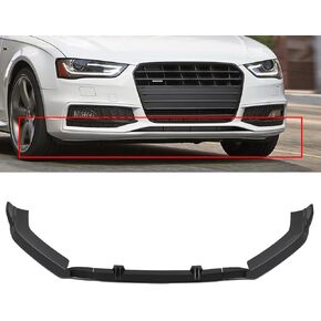 SCITOO Glossy Black Front Bumper Lip Fits for 2013-2016 for Audi A4/A4 Quattro/S4 S-Line PP Front Lip Spoiler
