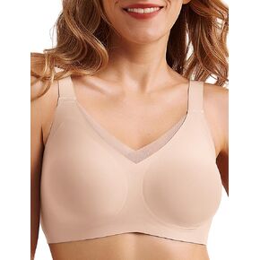 V Lace Wireless Bras for Women No Underwire Bralettes Supportive Seamless Push Up Full Coverage Everyday Bras