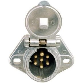 Velvac 593083 7 Way Socket with Solid Pin Durable Zinc Die Cast Housing