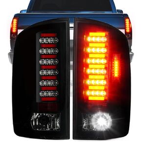 LED Tail Light for Dodge Ram 1500 2002-2006, Dodge Ram 2500 3500 2003-2006 Taillight Assembly Chrome Housing Clear Lens