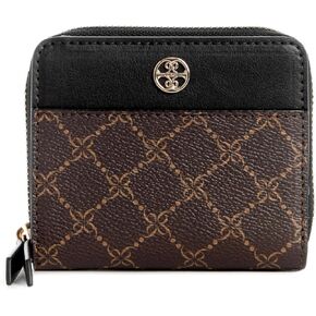 Nine West Reflected 9 Small Zip Around Wallet, Brown/Black