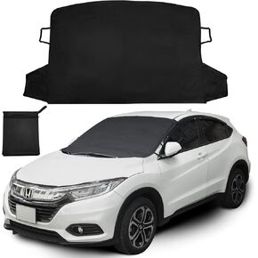 BlueStars Windshield Cover for Ice and Snow | Heavy Duty 600D Oxford Fabric | Waterproof Frost Cover for Winter for Cars, SUVs, Trucks | Winter Car Accessories | Large (73"x42")