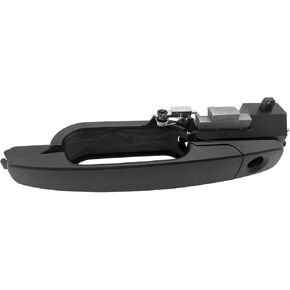 Exterior Door Handle with Bracket Compatible with 2008-2011 Focus Replace# 8S4Z-5422404-AA, Cap:8S4Z-54218A14-AA W/Keyhole, Bracket 8S4Z-5426685-B Matte Black Front Left Side