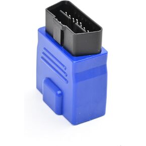 Mini Size OBD2 OBDII Full 16 Pin Male to Female Adapter Diagnostic Extender OBD Port Extension Connector Converter for Car Repair Shop or Testing Institution Blue
