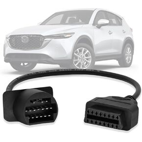 OBDII Adapter Fit for Toyota 17 Pin OBD1 to 16 Pin OBD2 Diagnostic Cable, Compatible with Toyota Vehicles 17pin Connector,Work with ELM327 OBD2 Diagnostic Scan Tool and Code Reader