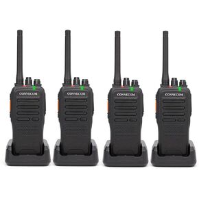 Long Range Digital & Analog Two Way Radios - CONNECOM Business Rechargeable 4W High Power Walkie Talkies Suitable for Commercial, Construction, Warehouse Worker, Industrial Factory GD100 2 Pack