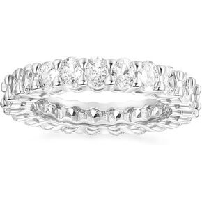 SHINYSO Wedding Band for Women Oval Cubic Zirconia Love Ring Engagement Stackable Promise Rings for Her Silver Size 5