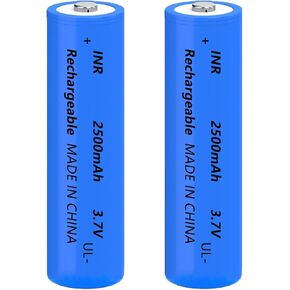 Replacement Battery 18650 Rechargeable Battery 3.7 Volt Genuine18650 Battery High Capacity Flashlight Battery for Headlamps, Doorbells.Blue