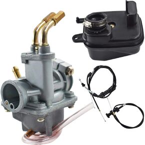 munirater Carburetor Carb Replacement for PW 50 Air Filter Box Kit & Throttle & Choke Cables