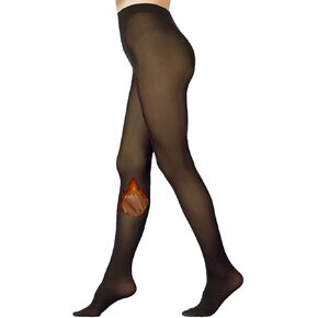 Fleece Lined Tights Women Winter Tight Warm Sheer Leggings Fake Translucent Pantyhose Thermal Tights Opaque High Waisted