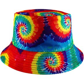 Eigso Tie-dye Cotton Bucket Hat for Women Men Fashion Stylish Summer Beach Outdoor Fishing Hat for Woman Man