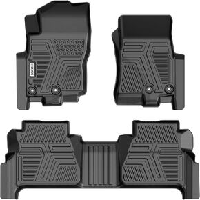 KYX All Weather Floor Mats for Toyota Corolla 2014 2015 2016 2017 2018 2019, TPE Rubber Car Mats 1st and 2nd Row, Floor Liners Accessories for 2014-2019 Corolla