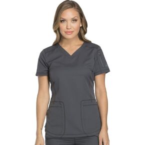 Dickies Dynamix Womens Tops, Athletic-Inspired V-Neck Scrub Top with Four-Way Stretch and Moisture Wicking DK730 in Kuwait