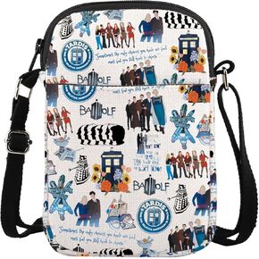 ENSIANTH Dr Movie Inspired Gift The 11th Doctor Crossbody Purses Bag Dr Lover Messenger Bags Blue Police Box Gift