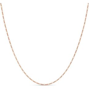 KEZEF Sterling Silver 1.5mm Figaro Chain for Women Necklaces - 925 Silver Necklace Chain Size 14 to 36 inches - Italian Real Silver Jewelry Necklaces - Sterling Silver Chains for Men Women 18K Gold or Rose Gold