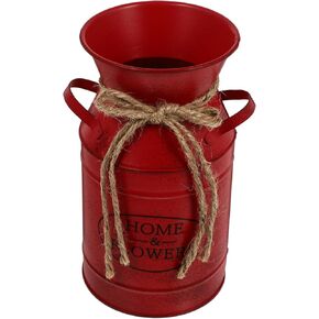 1Pc Vintage Style Iron Bucket Milk Can Vase for Home Decor Dried Arranger European Inspired Decorative Container